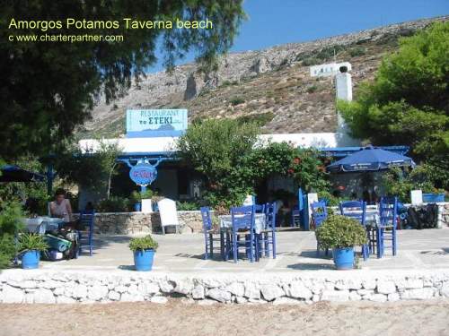 Aigiali Amorgos Taverna Port beach