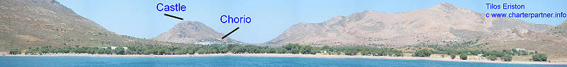 Tilos Eriston beach Greece Yachtcharter anchorage